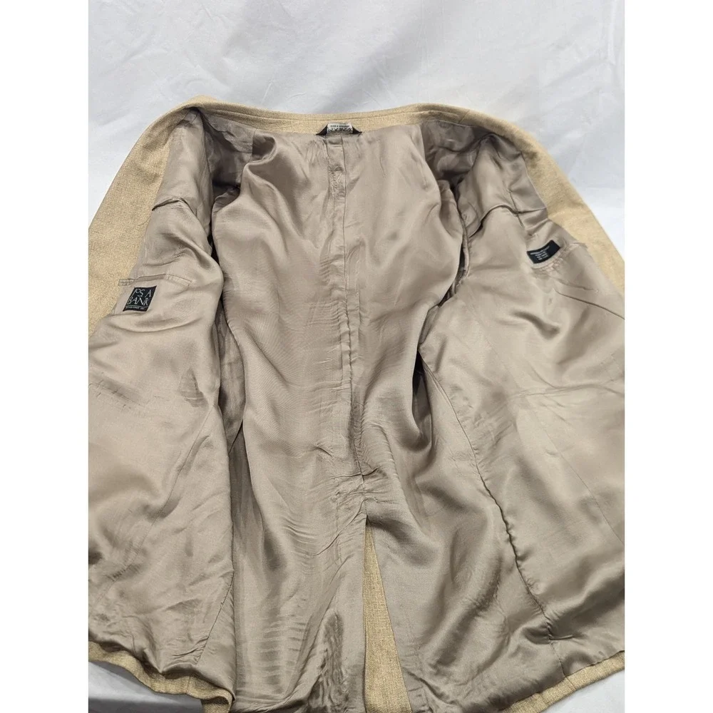 Jos. A. Bank Unstructured Blazer Sports Suit‎ Jacket 100% Silk 52R Slim 52